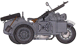 GreatWall 1/35 L3508 WWII Zundapp KS750 w/Sidecar